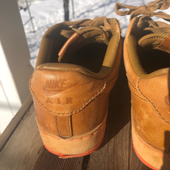 Nike Air Force 1 Insideout 312486-271 Men's Brown Leather Shoes maple / mango - Picture 8 of 14